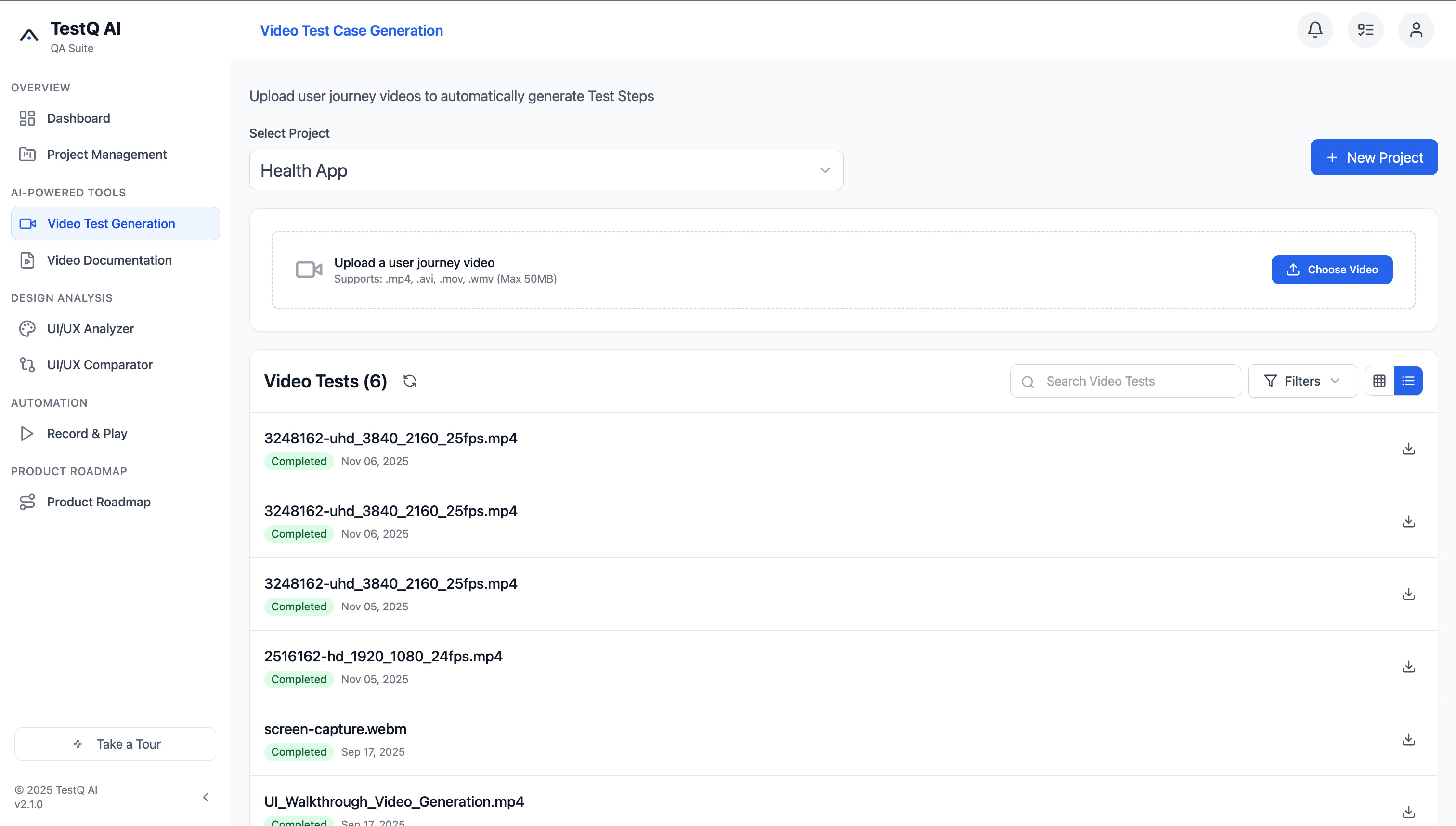 See All Generated Tests