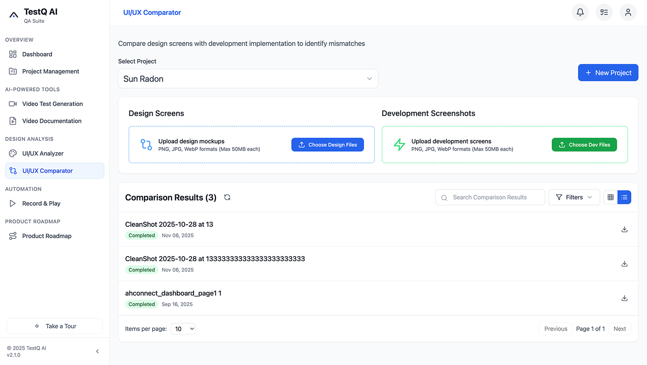 Compare Design Mockups And Development